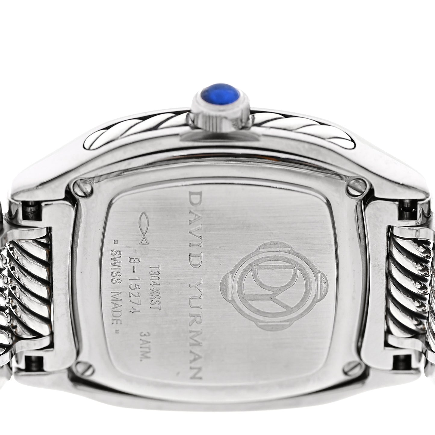 Stainless Steel Diamond Bezel Blue Mother of Pearl 25mm Thoroughbred Quartz Watch