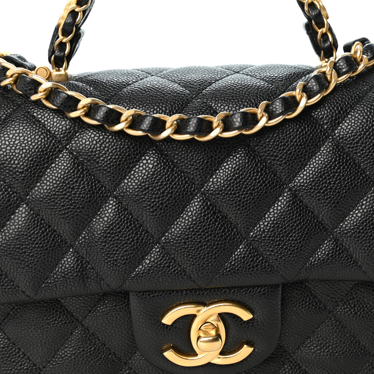 Chanel Caviar Quilted Small Handy CC Flap Black 8 of 10