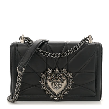 Dolce & Gabbana Calfskin Medium Devotion Crossbody Bag Black 1 of 11