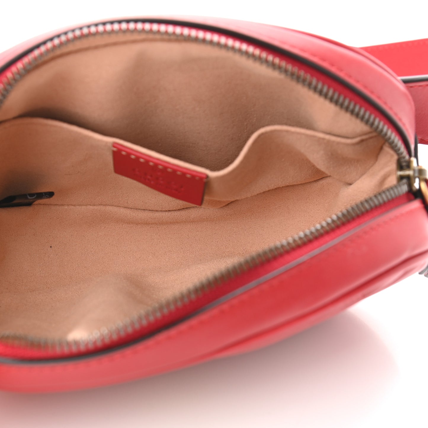 Calfskin Matelasse GG Marmont Belt Bag 85 34 Hibiscus Red