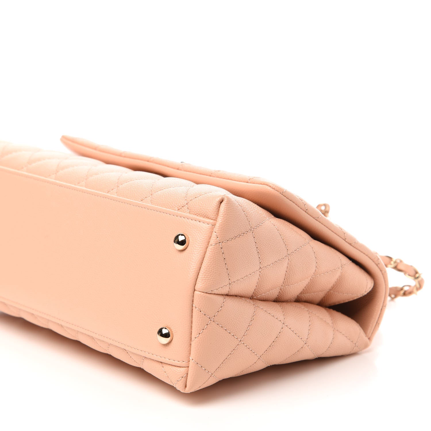 Chanel Caviar Quilted Small Coco Handle Flap Beige 7 of 11