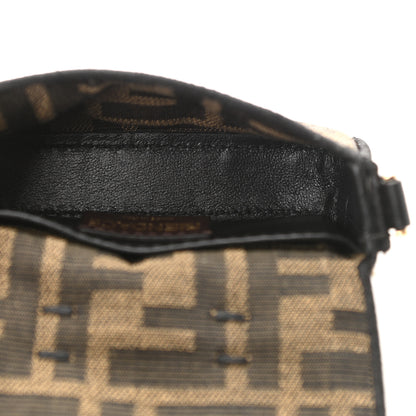 Fendi X VERSACE Fabric Jacquard Fendace FF Nano Brooch Baguette Tobacco Black 5 of 11