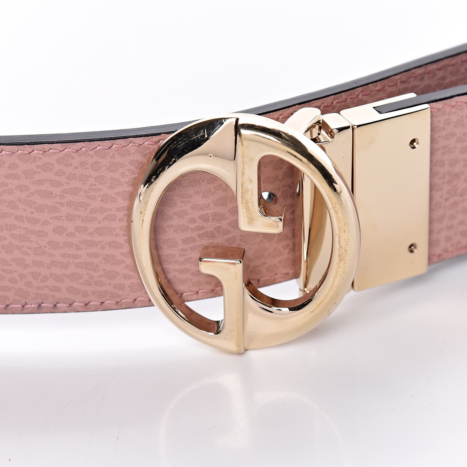 Gucci Calfskin 1973 Reversible Belt 100 40 Black Pink 5 of 8