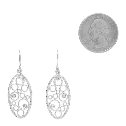 Roberto Coin 18K White Gold Diamond Bollicine Drop Earrings 2 of 4