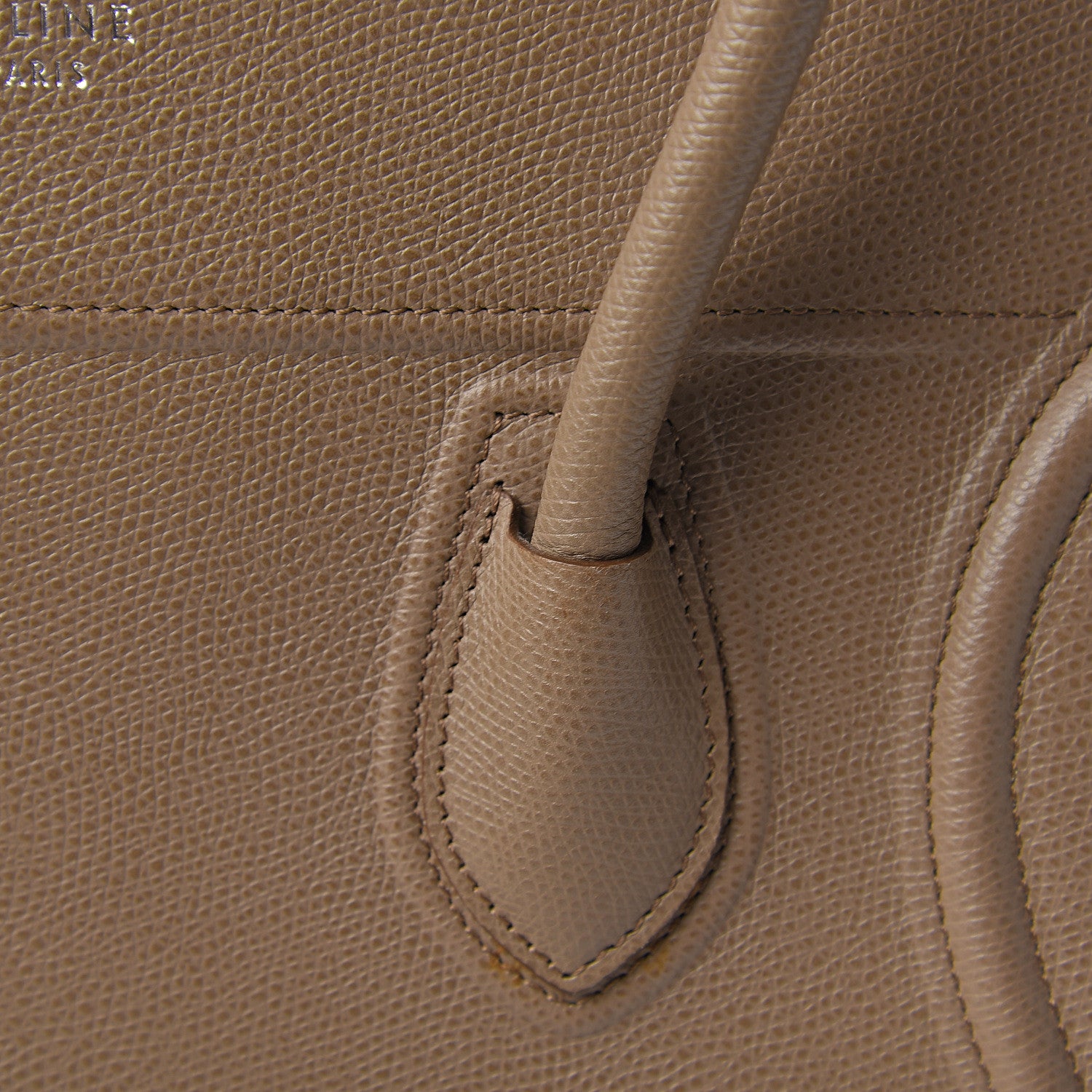 Celine Grained Calfskin Medium Phantom Luggage Taupe 7 of 12