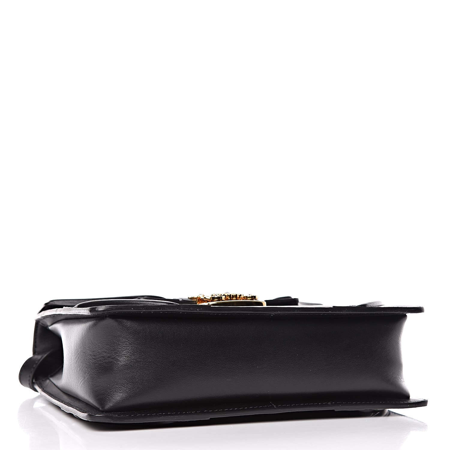 Alexander McQueen Calfskin Flower Top Handle Black 4 of 13