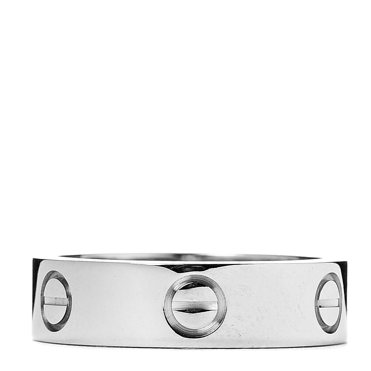 18K White Gold 5.5mm LOVE Ring 55 7.25