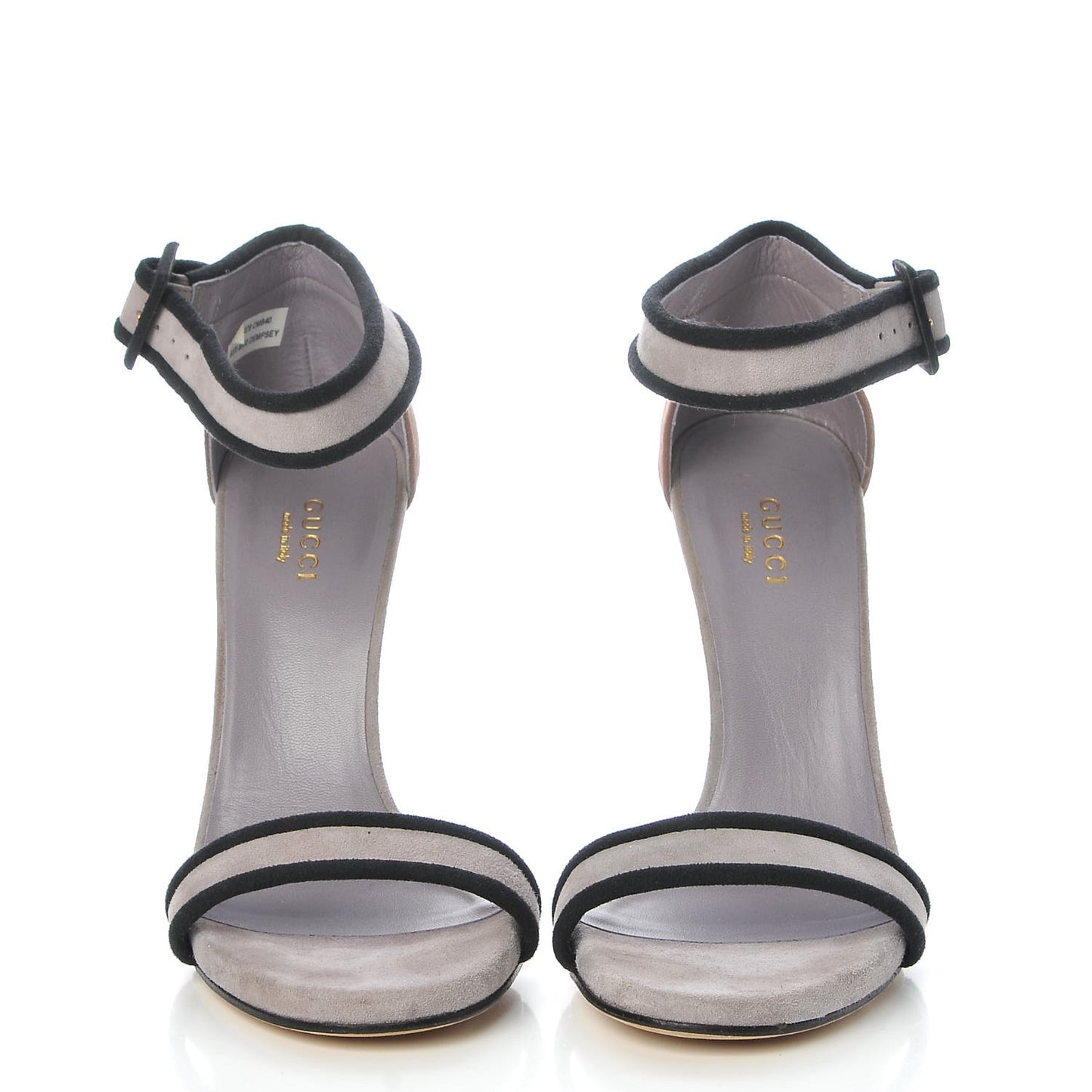 Suede Dempsey Contrast Ankle Strap Sandals 37.5 Gray