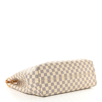 Louis Vuitton Damier Azur Graceful MM Rose Ballerine 4 of 13