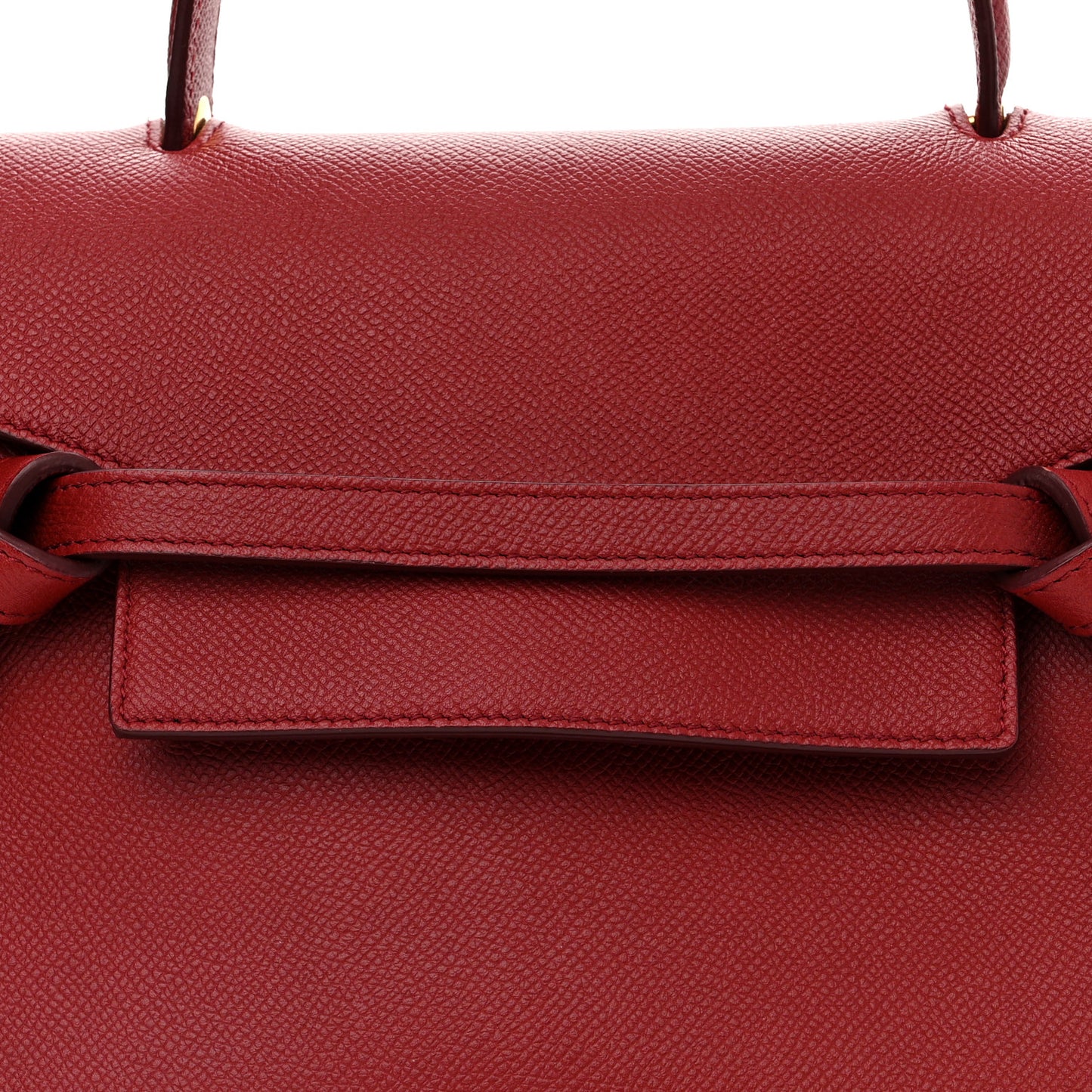Baby Grained Calfskin Micro Belt Bag Ruby