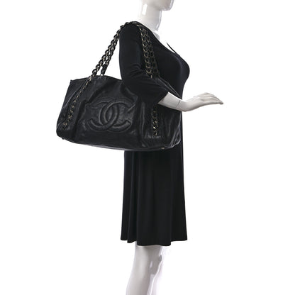 Chanel Glazed Calfskin East West Modern Chain Tote Black 2 of 9