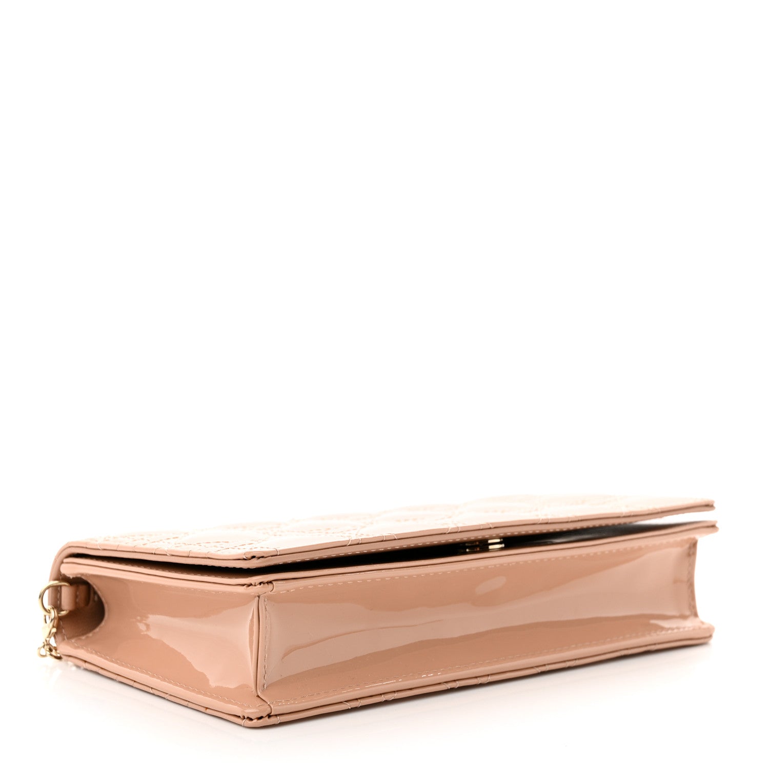 Christian Dior Patent Cannage Lady Dior Convertible Clutch Beige 5 of 10