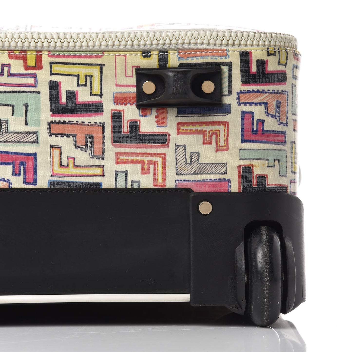 Zucca Spalmati FF Multicolor Carry On Luggage White Multicolor