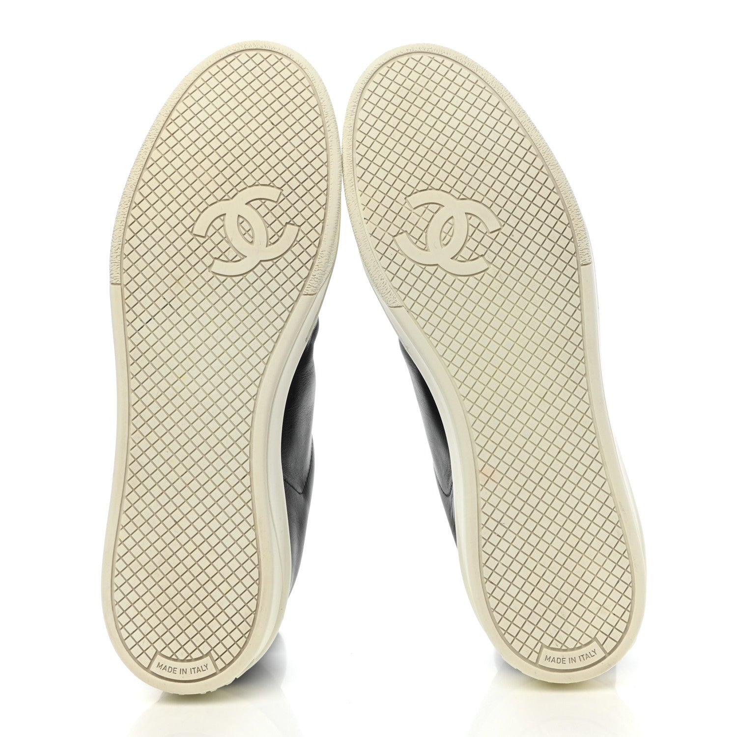 Chanel Calfskin CC Womens Sneakers 39.5 Black 5 of 10