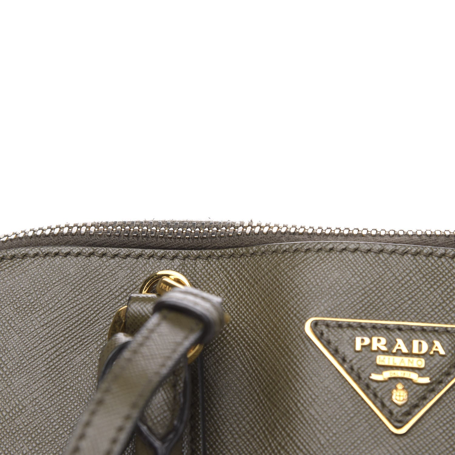 Prada Saffiano Lux Medium Promenade Tote Militare 12 of 17