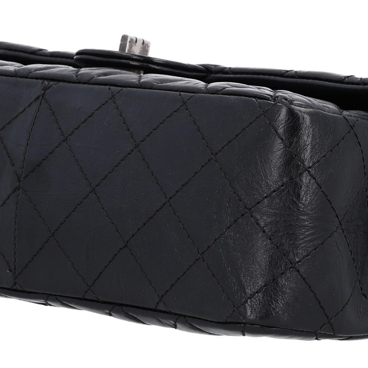 Aged Calfskin Quilted 2.55 Reissue 226 Flap Black