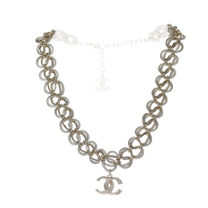 Chanel Chain Link CC Choker Necklace Gold 3 of 5