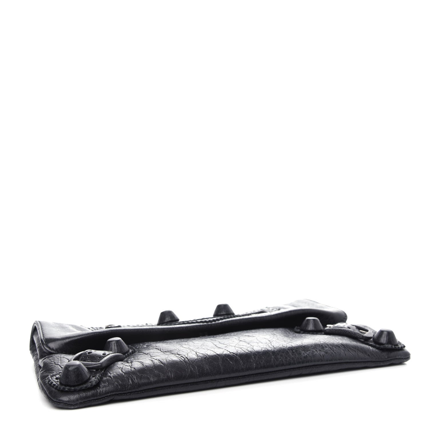 Balenciaga Agneau Giant Brogues Hardware Envelope Clutch Black 5 of 7