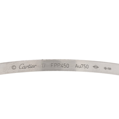 Cartier 18K White Gold Small LOVE Bracelet 17 3 of 6