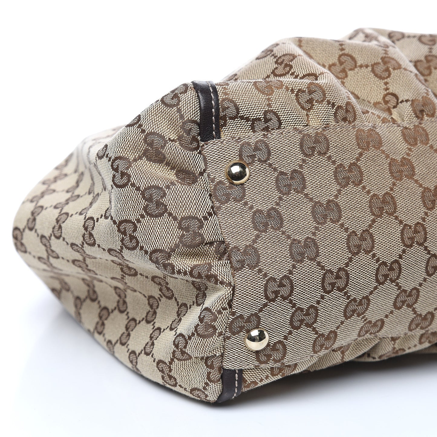 Monogram Large D Gold Hobo Dark Brown