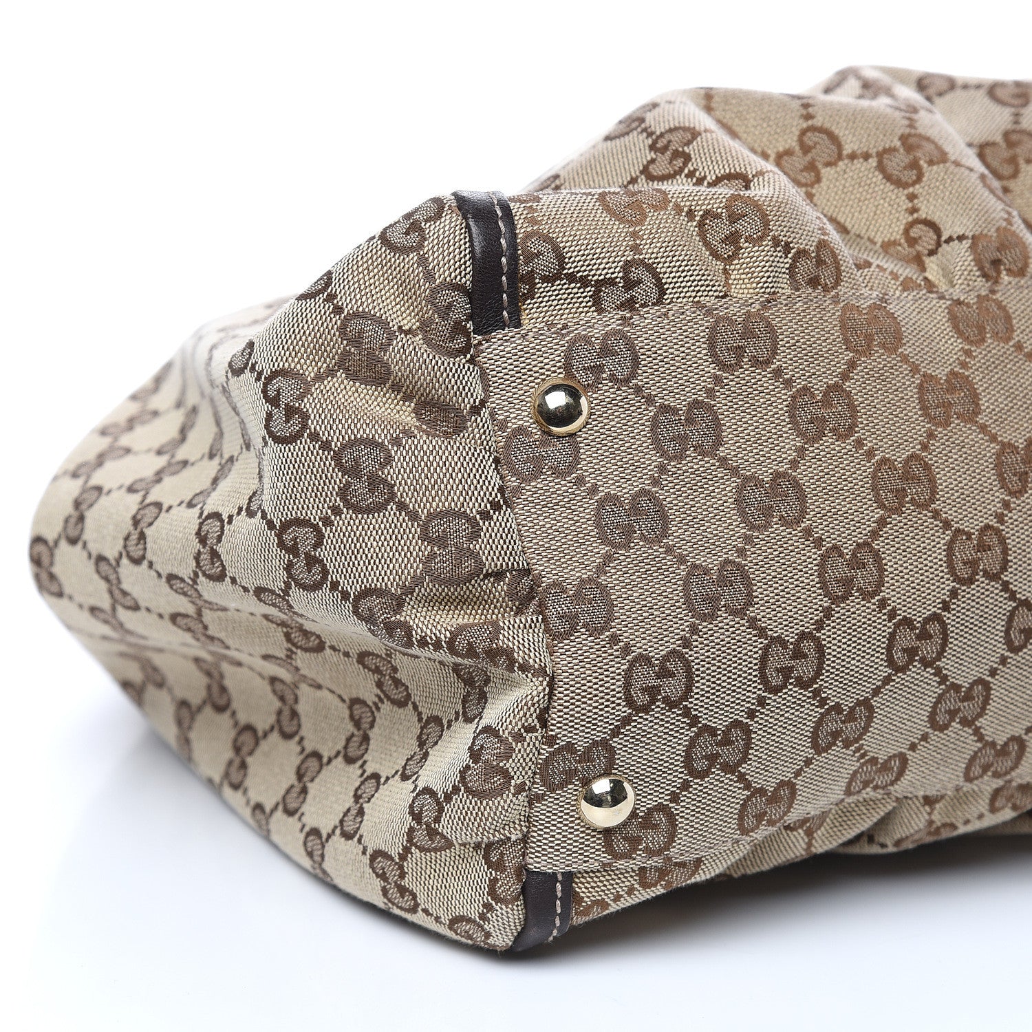 Gucci Monogram Large D Gold Hobo Dark Brown 8 of 9
