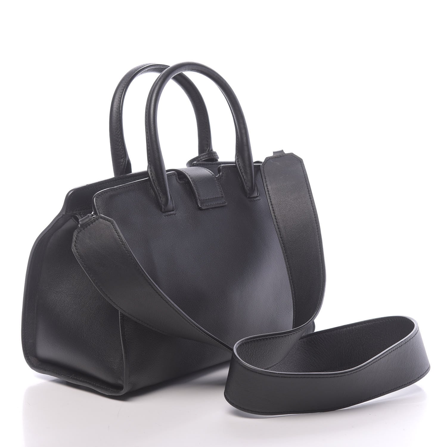 Saint Laurent Calfskin Monogram Baby Downtown Cabas Black 3 of 9