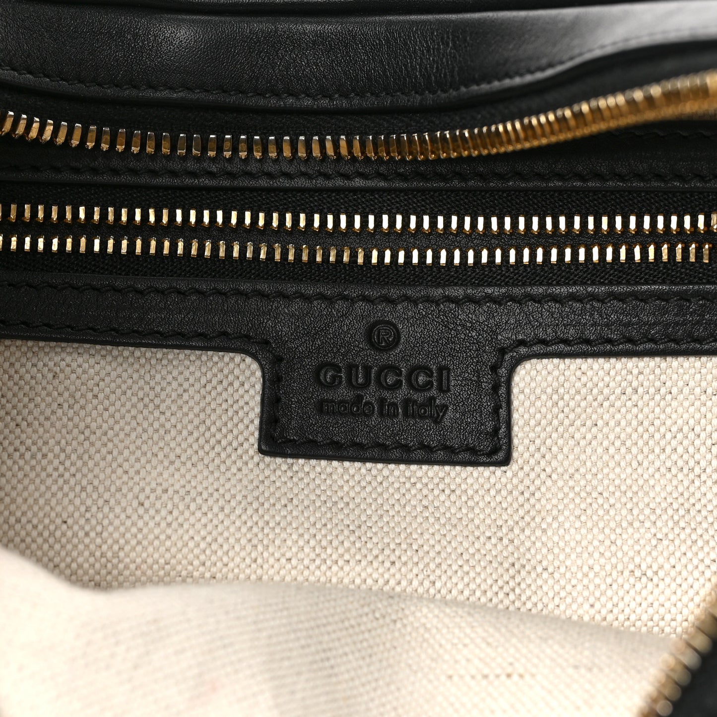 Aria Calfskin Web Large Attache Shoulder Bag Black