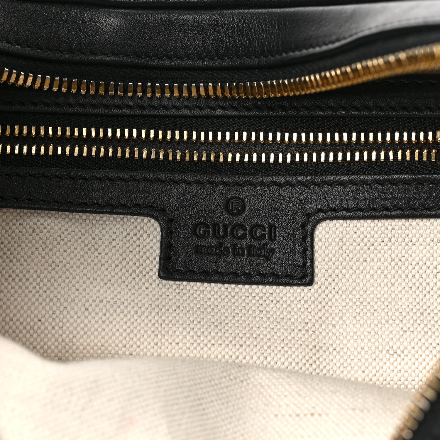 Gucci Aria Calfskin Web Large Attache Shoulder Bag Black 6 of 8