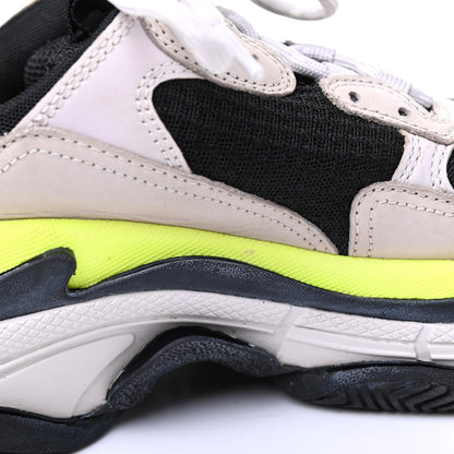 Balenciaga Fabric Mesh Womens Triple S Sneakers 39 Grey Black Jaune Fluo 9 of 17