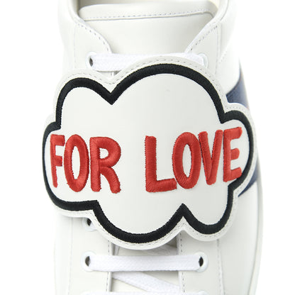 Gucci Calfskin Ayers Web Blind for Love Embroidered Mens Ace Sneakers 11.5 White 10 of 11