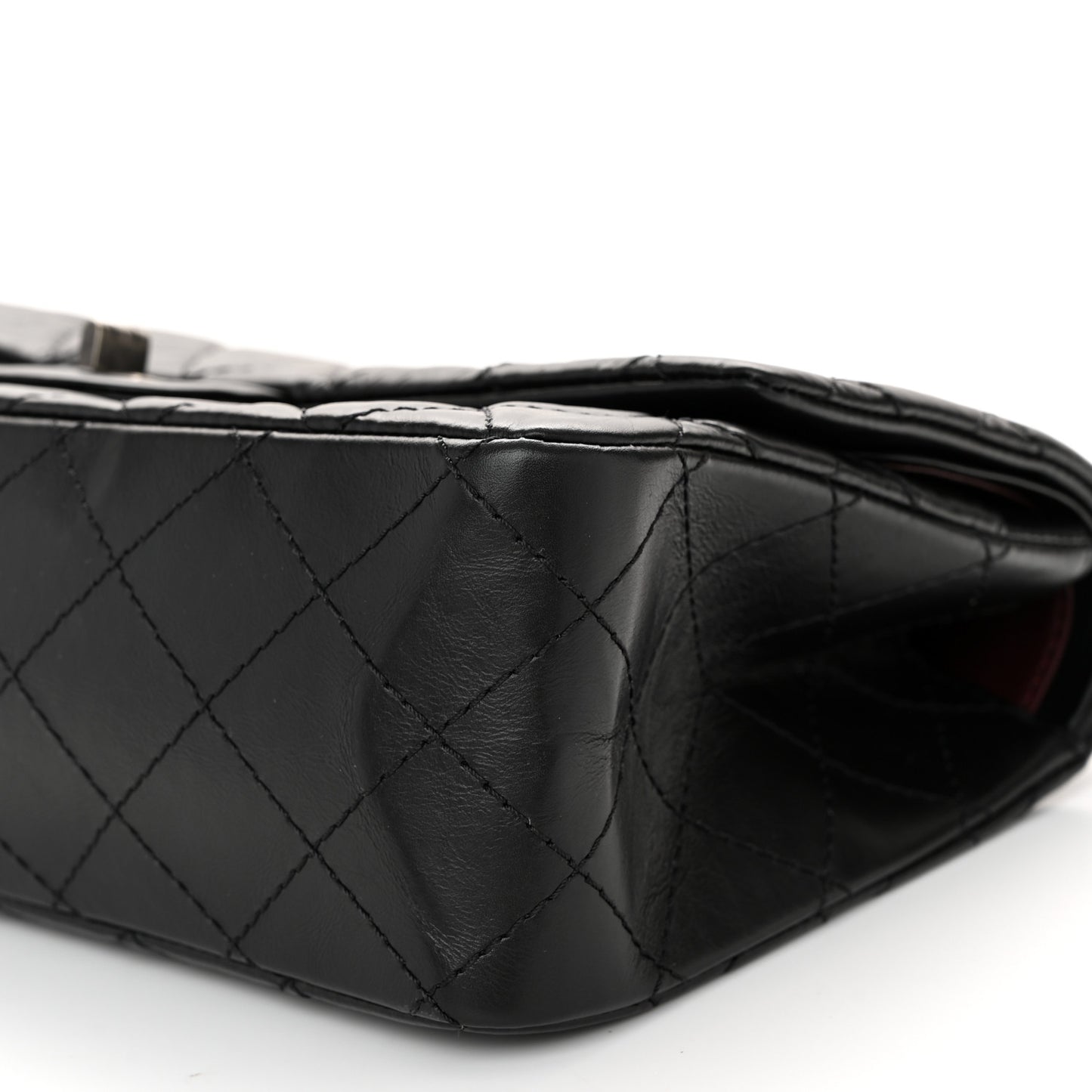 Aged Calfskin Quilted 2.55 Reissue 226 Flap Black