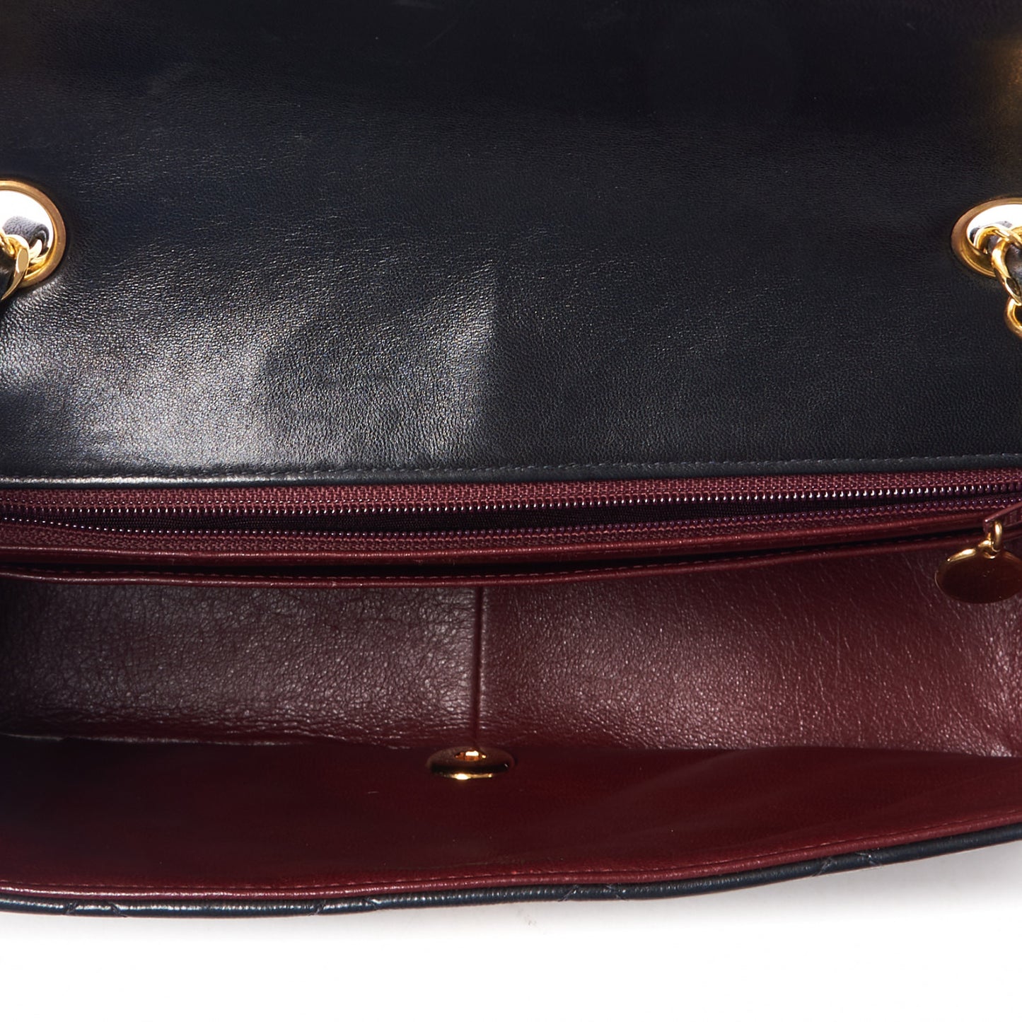 Lambskin Quilted Medium Single Flap Black