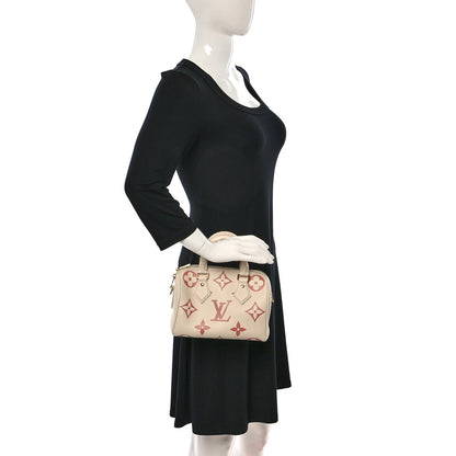 Louis Vuitton Empreinte Monogram Giant Speedy Bandouliere 20 Creme Rose Trianon 2 of 8