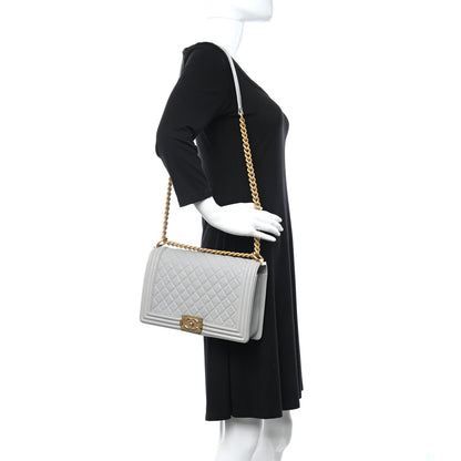 Chanel Caviar Quilted New Medium Boy Flap Grey 3 of 12