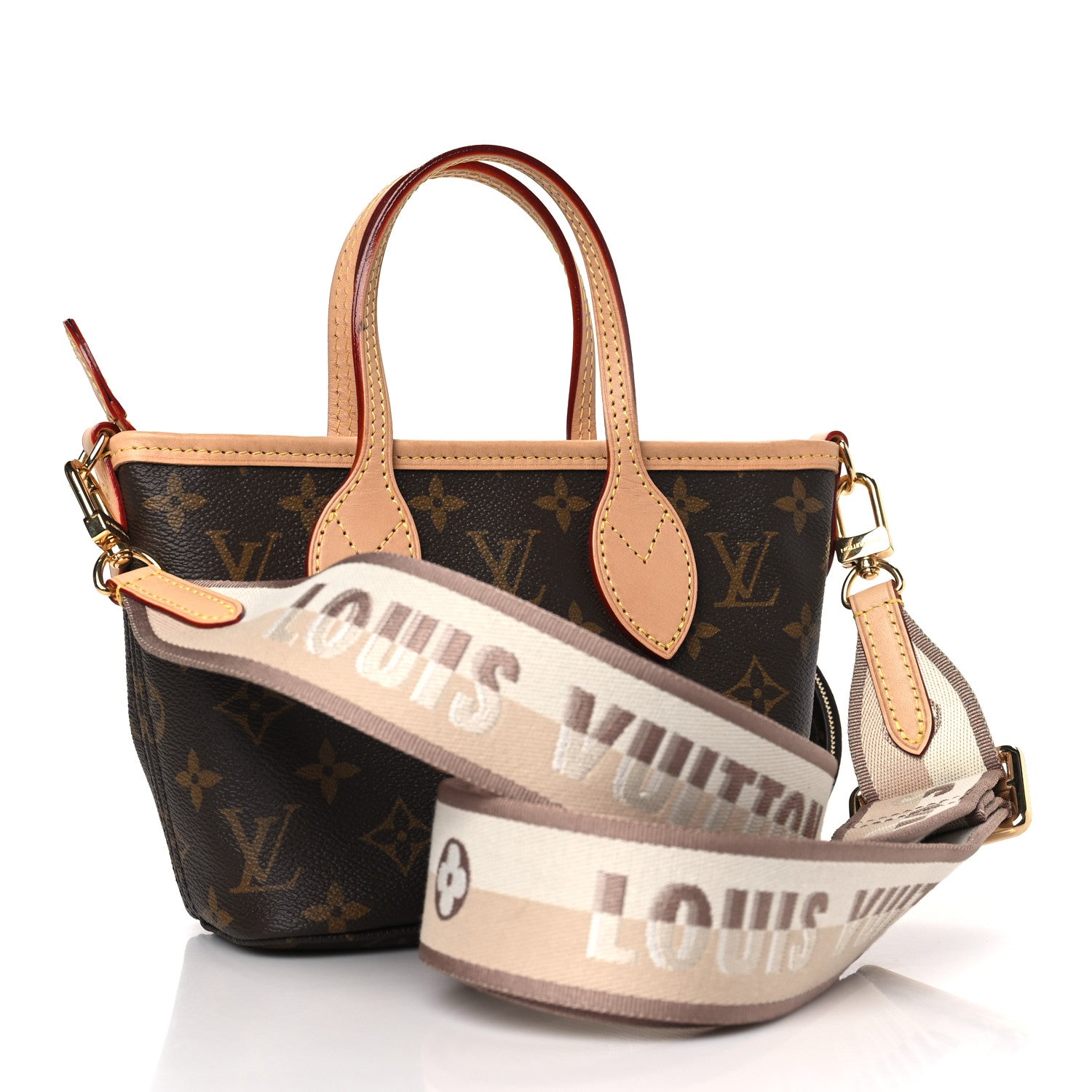 Louis Vuitton LOUIS VUITTON Monogram Neverfull BB Beige 3 of 9