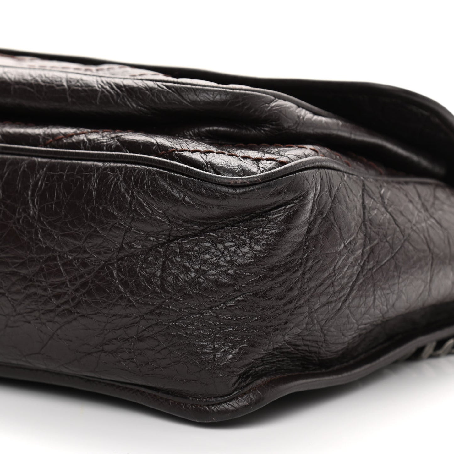 Crinkled Calfskin Matelasse Monogram Large Niki Chain Satchel Tulip