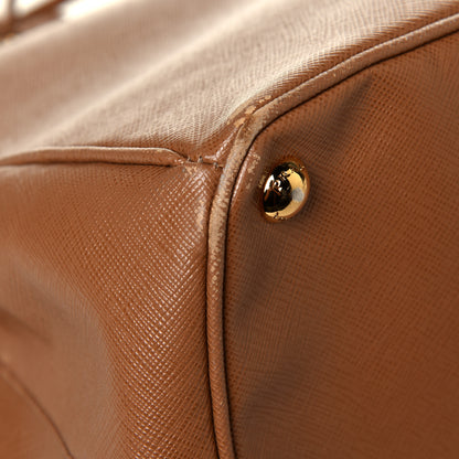 Prada Saffiano Large Galleria Double Zip Tote Caramel 6 of 7