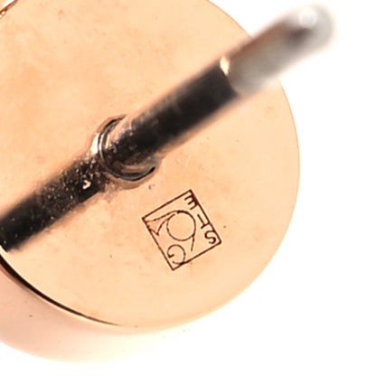 Hermes Rose Gold Plated Swift PM Charniere Earrings Craie 6 of 6