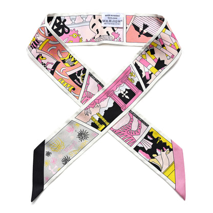 Hermes Silk Factory Suite Twilly Black Rose Jaune 1 of 5