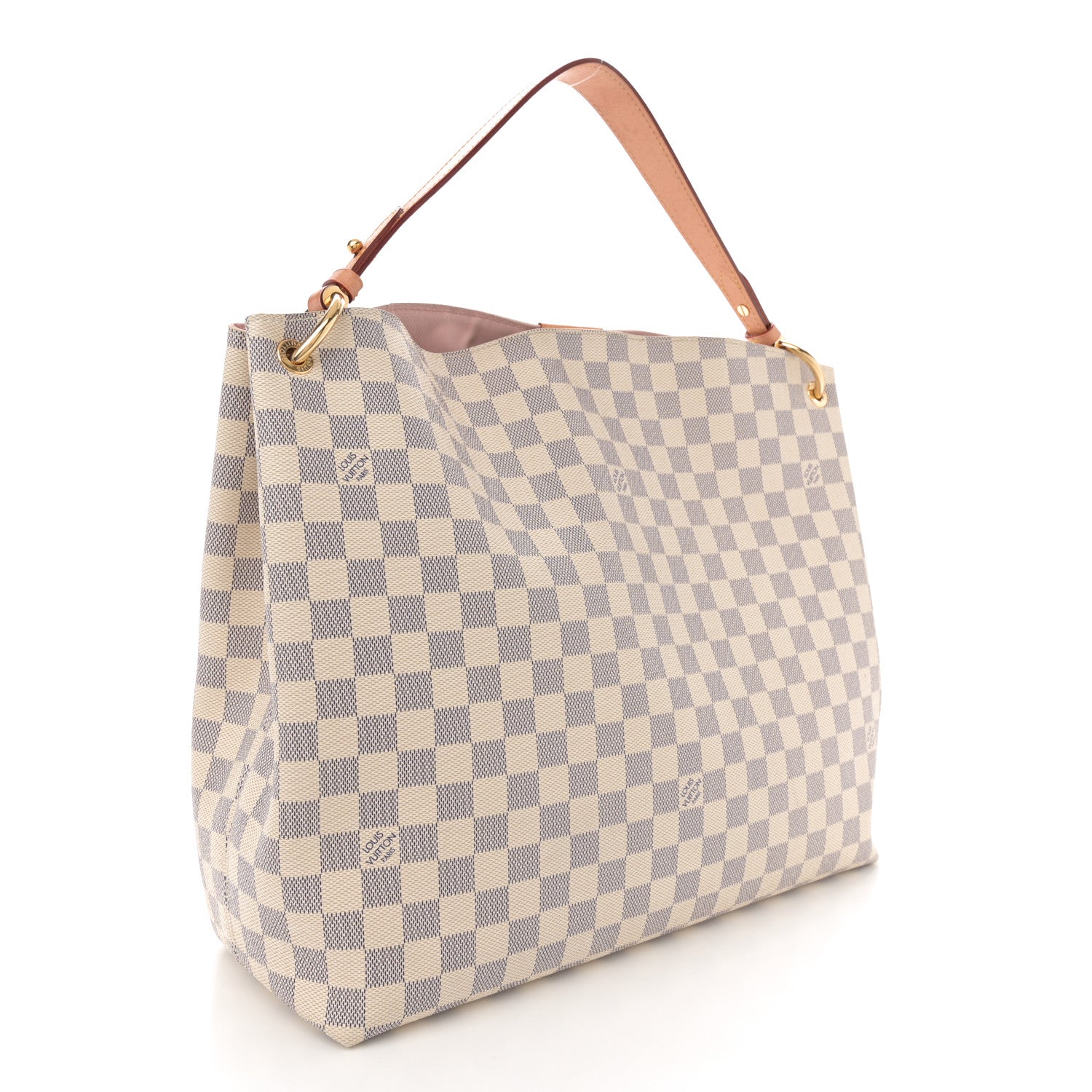 Louis Vuitton Damier Azur Graceful MM Rose Ballerine 2 of 12