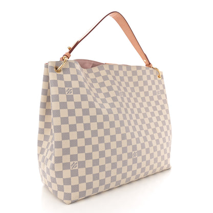 Louis Vuitton Damier Azur Graceful MM Rose Ballerine 2 of 12