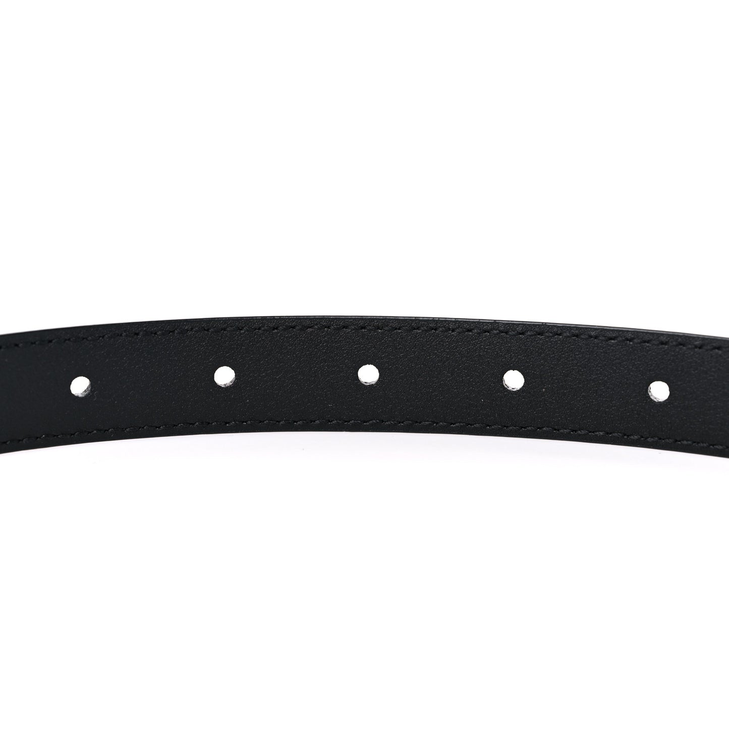 Azalea Calfskin Enamel Monochrome Double G 20mm Belt 80 32 Black