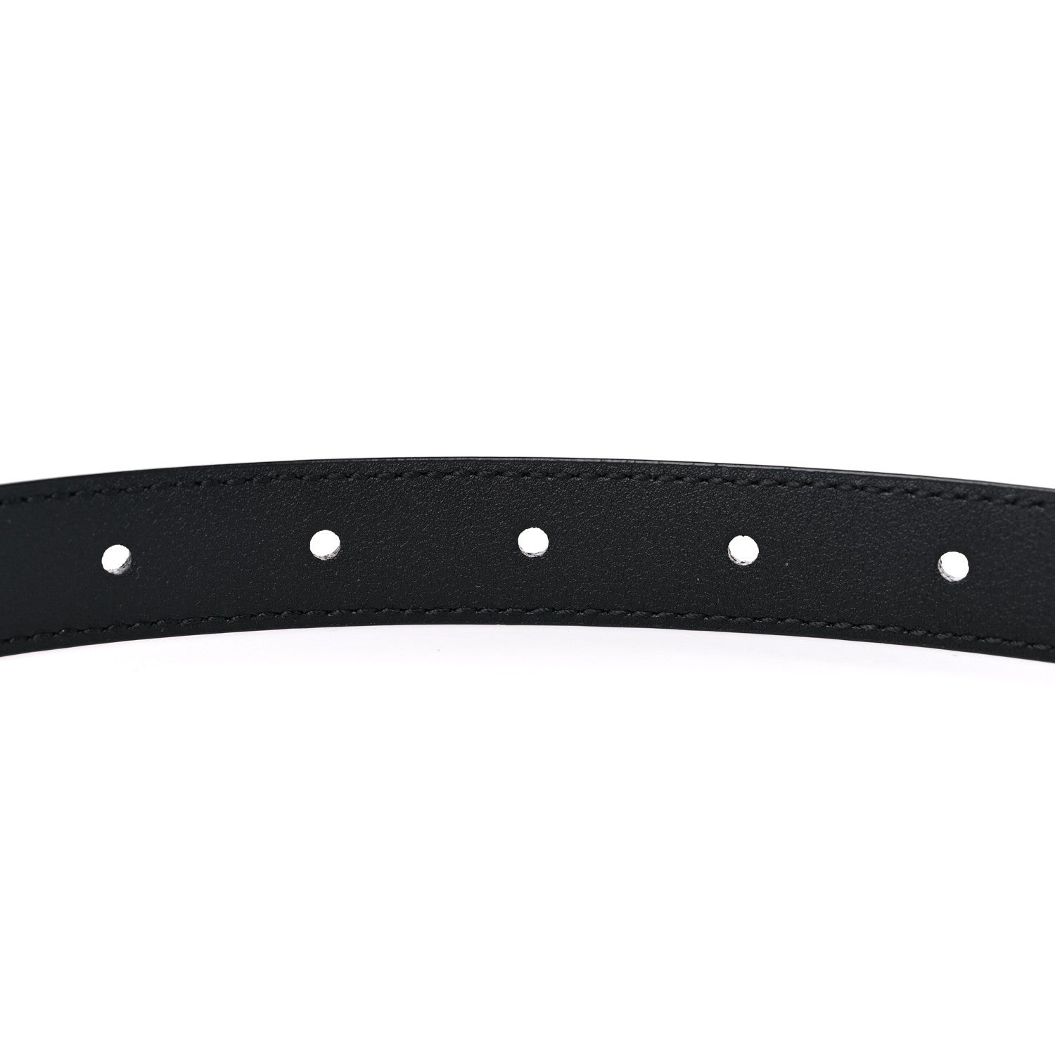 Gucci Azalea Calfskin Enamel Monochrome Double G 20mm Belt 80 32 Black 4 of 4