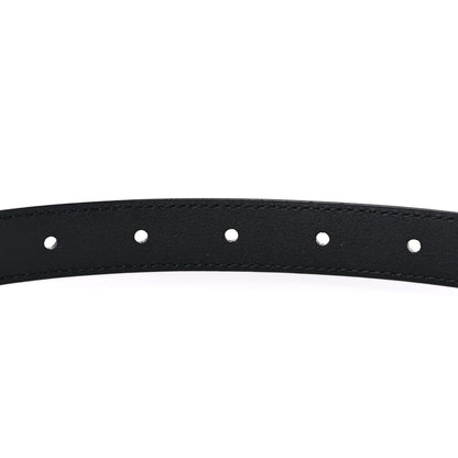 Gucci Azalea Calfskin Enamel Monochrome Double G 20mm Belt 80 32 Black 4 of 4