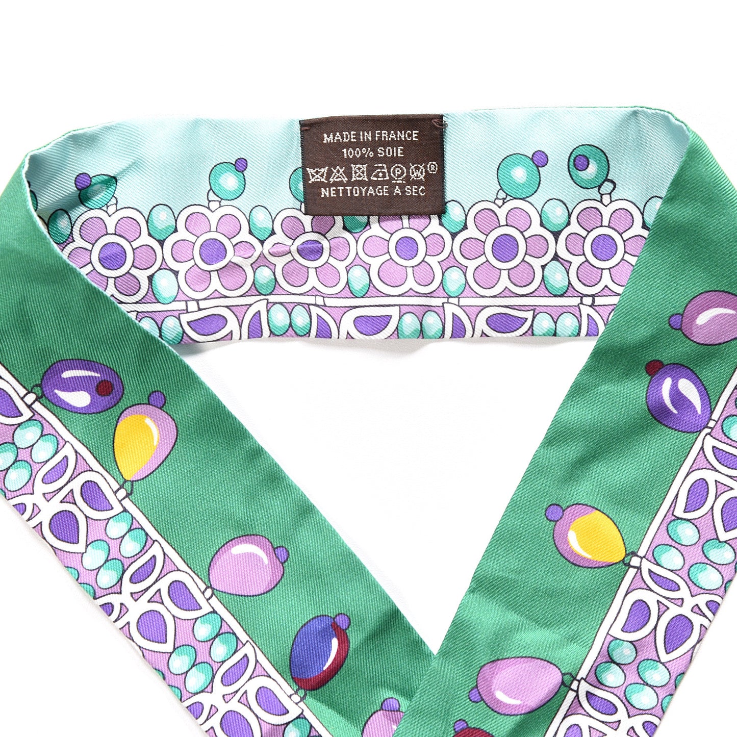 Silk Parures Des Maharajas Twilly Emeraude Mauve Vert