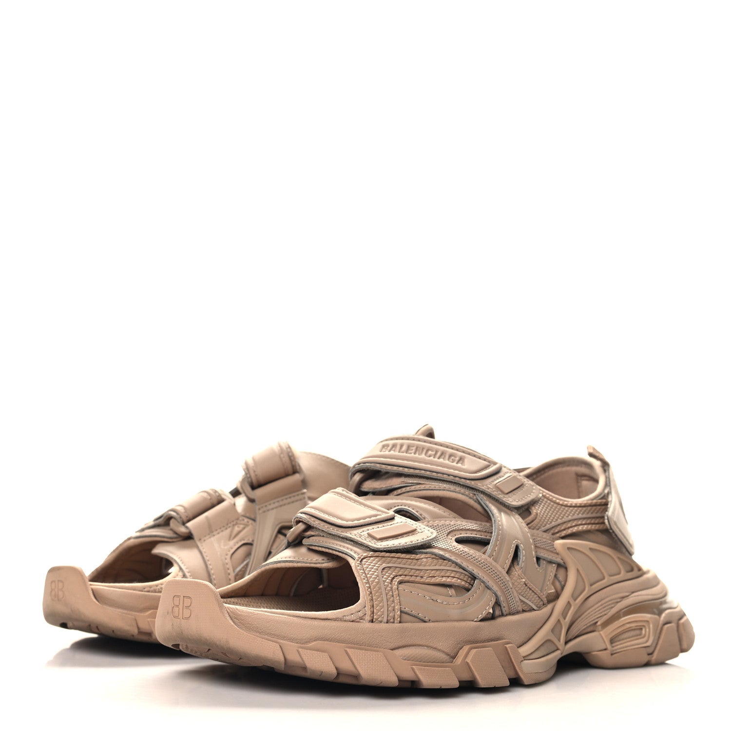 Balenciaga Neoprene Rubber Womens Track Sandals 41 Full Beige 4 of 8