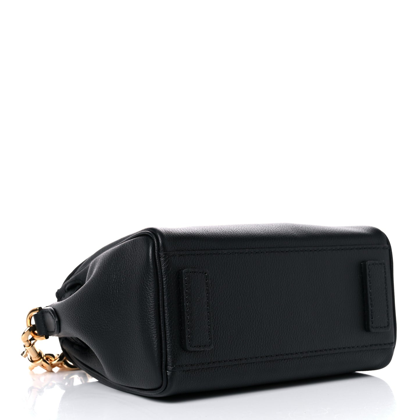 Grained Calfskin Small La Medusa Top Handle Bag Black