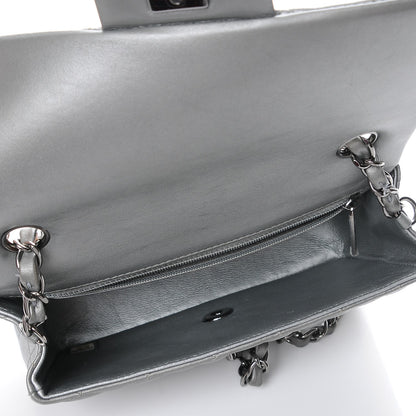 Chanel Metallic Lambskin Quilted Mini Rectangular Flap Silver 5 of 8