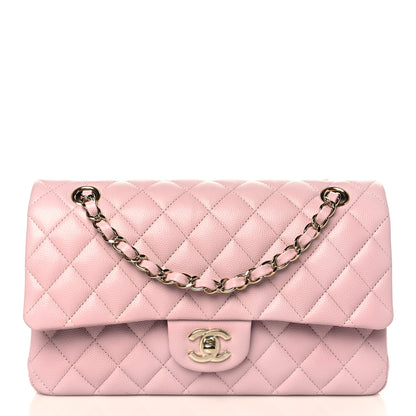 Chanel Caviar Quilted Medium Double Flap Light Pink 1 of 8
