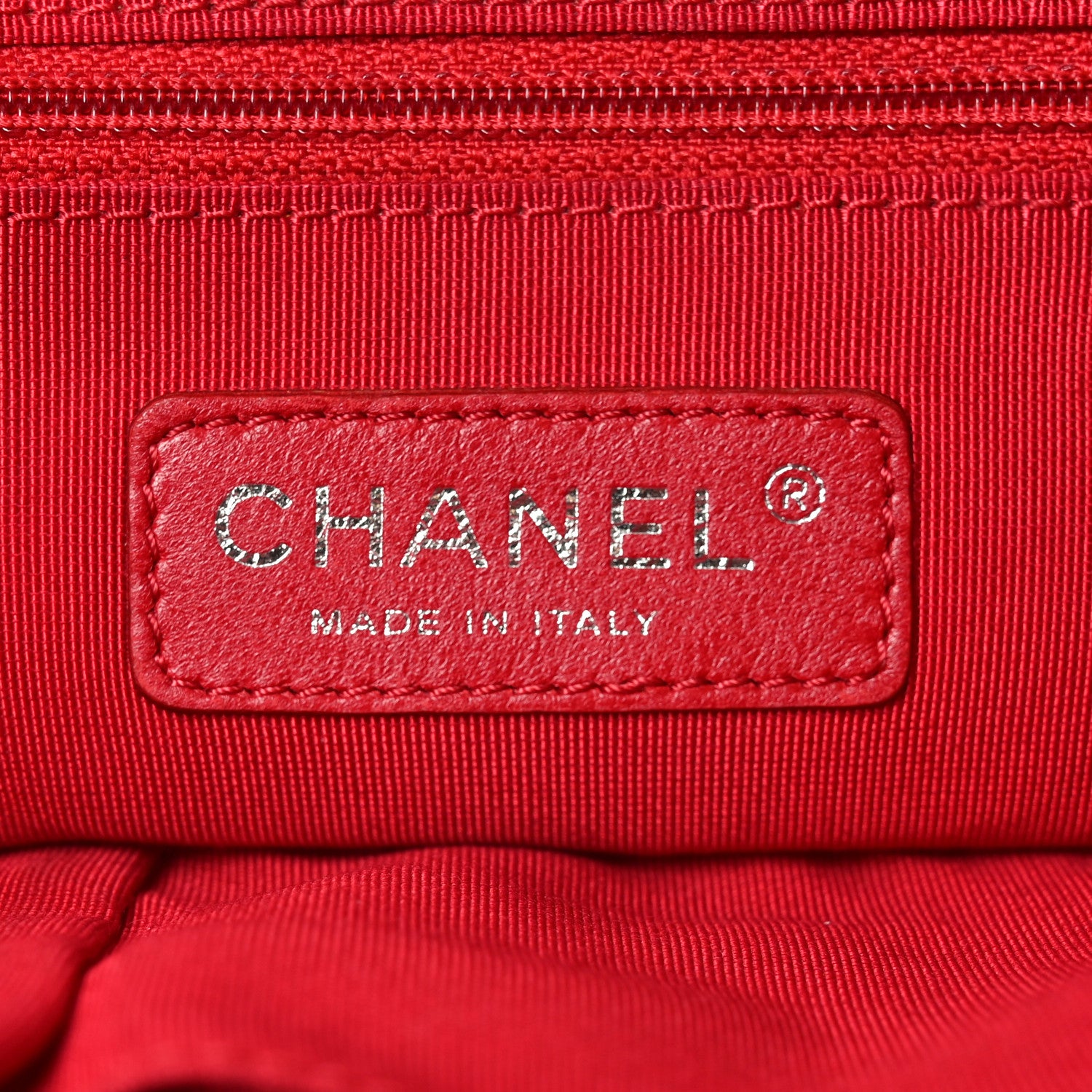 Chanel Nylon Bubble Quilt Shoulder Bag Red White 1886931